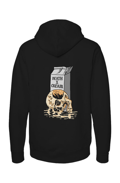 Black Embroidered Death X Cream Logo hoodie