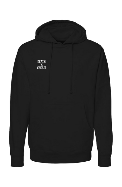Black Embroidered Death X Cream Logo hoodie